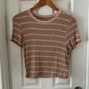 American Eagle striped baby tee